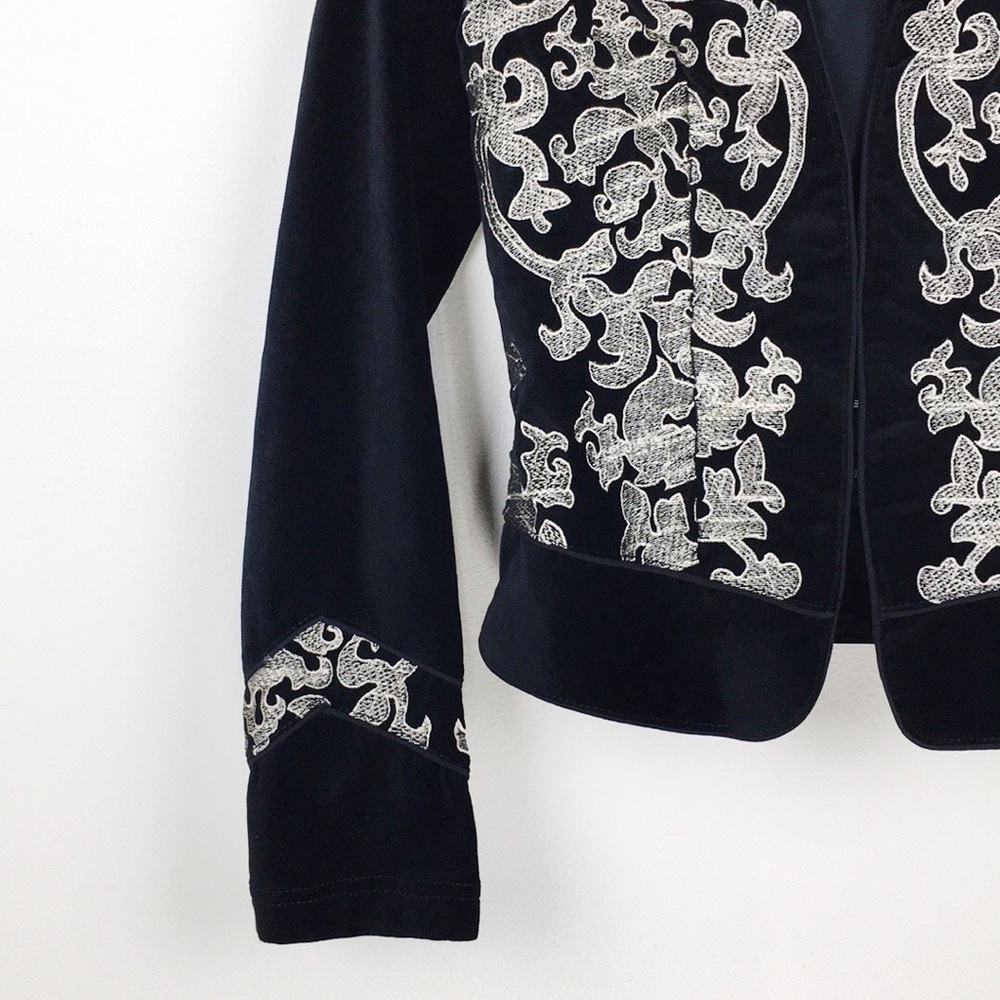 Embroidered Velvet Jacket - Picture 5 of 8